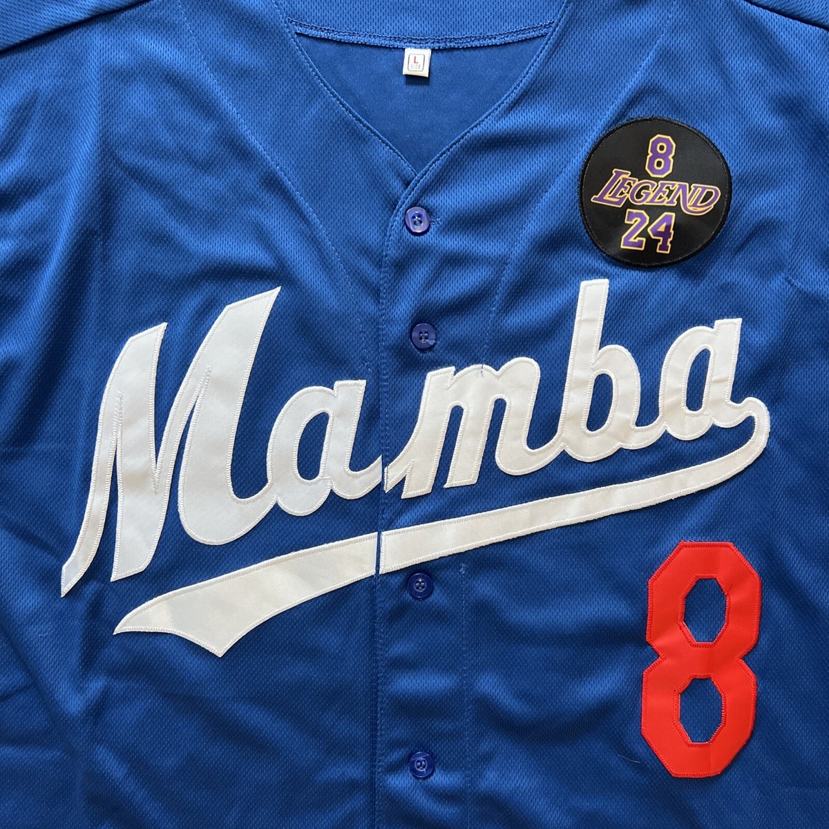 Kobe Bryant 'MAMBA' #8/24 Los Angeles Dodgers Jersey Rare Gold