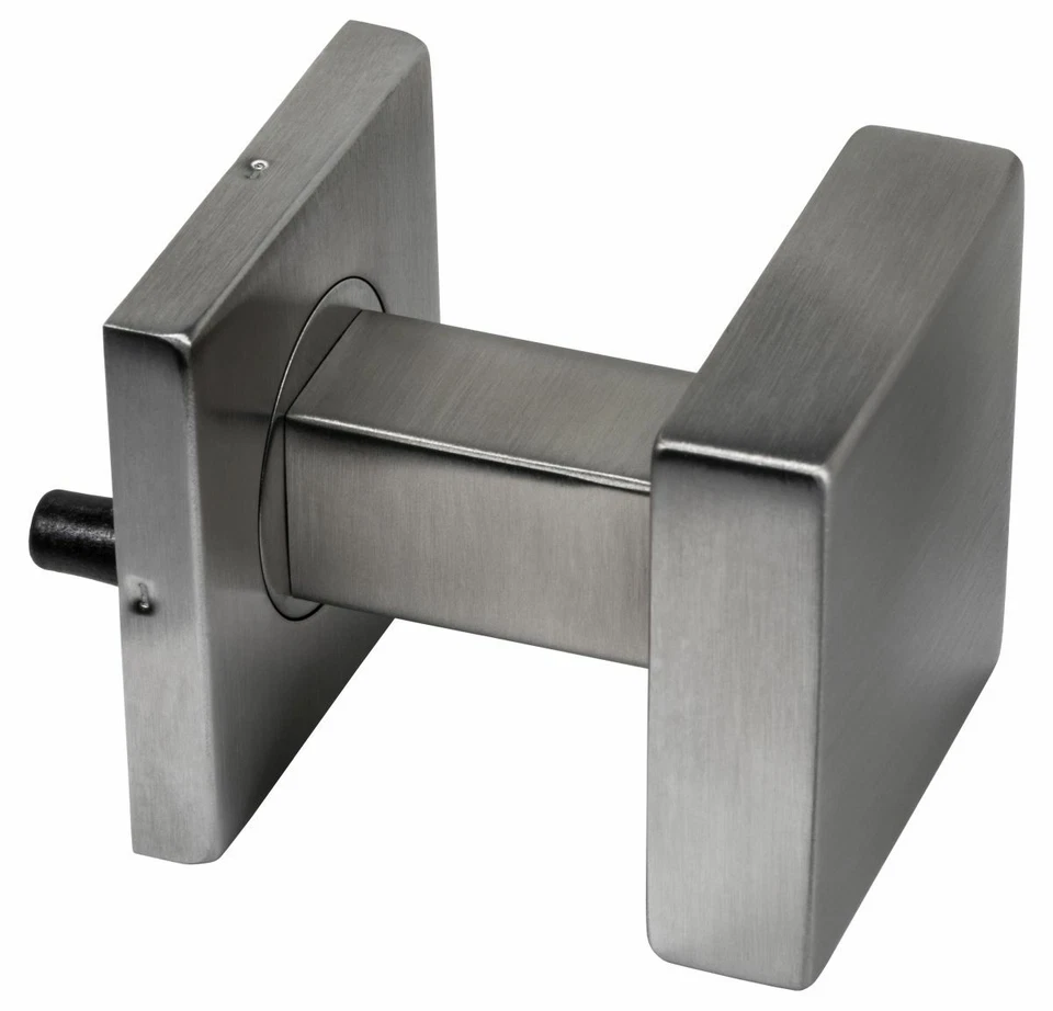 Maniglia Porta Acciaio Inox Knauf per Camera Pulsante Ingresso Argento Quadrato - Immagine 4 di 4