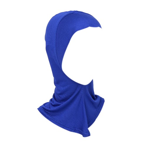 Women Solid Cotton Stretch Balaclava Hood Hat Neckflaps Elastic Beanie Cap - Picture 16 of 31
