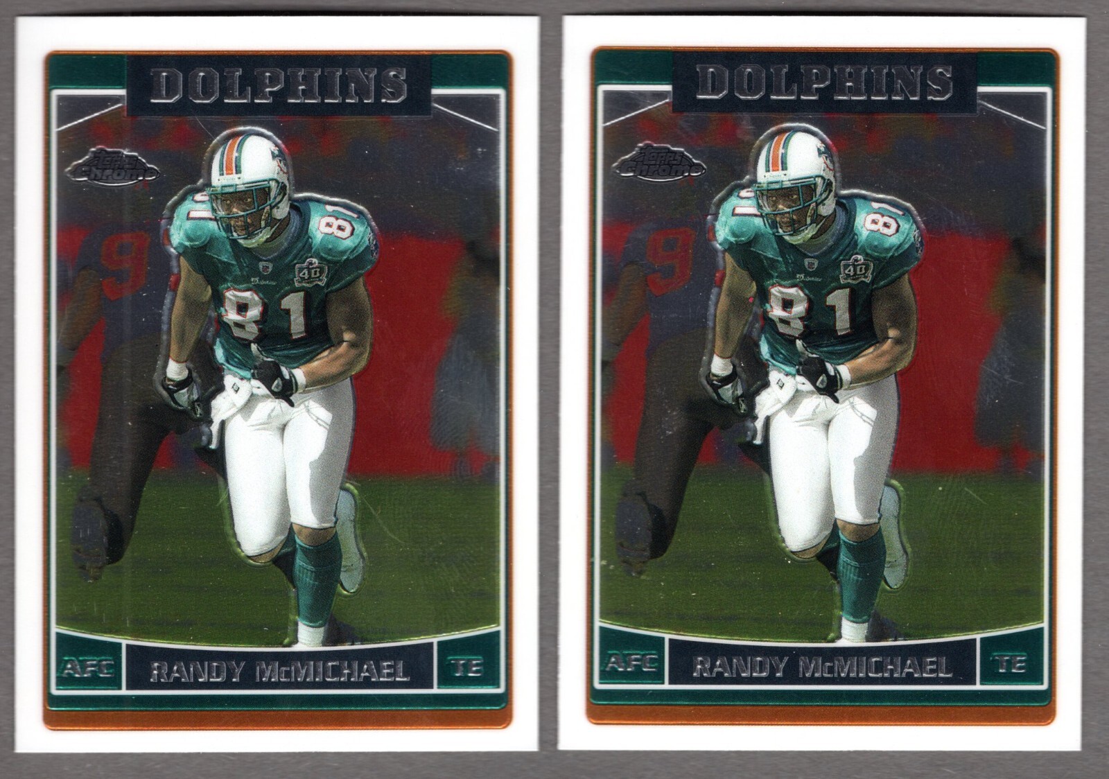 (2) 2006 TOPPS CHROME RANDY McMICHAEL CARD #31 LOT **NM-MT** MIAMI DOLPHINS