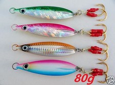 set of 4 fall flat keel jig 80gr (2.8oz) Vertical Speed Knife Saltwater Lures