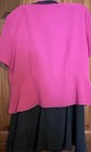 Danny & Nicole Skirt Suit Pink Black White Polkadot Size 16 — photo 2