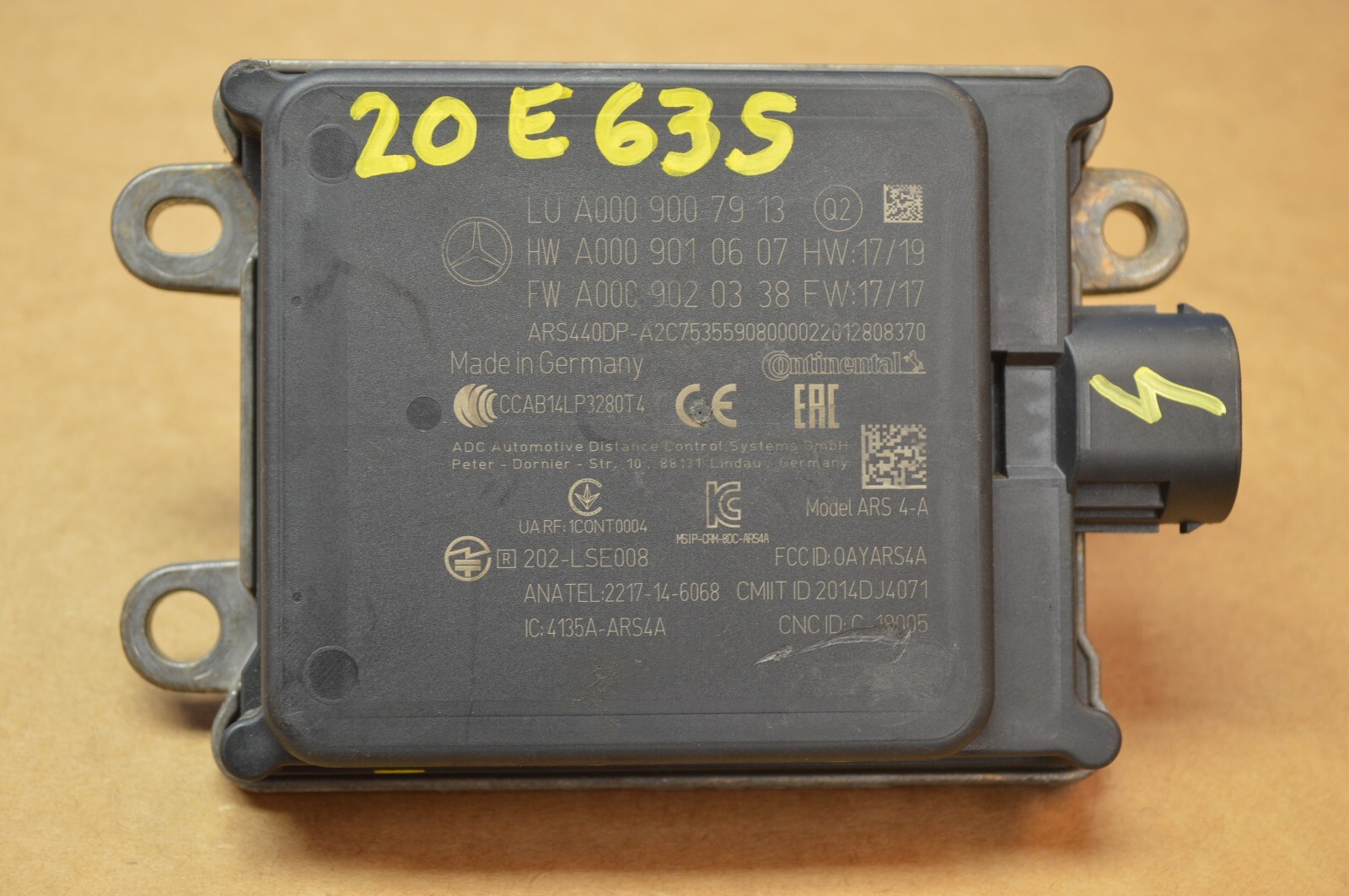 2020 W213 MERCEDES BENZ E63 S AMG FRONT DISTRONIC RADAR SENSOR 