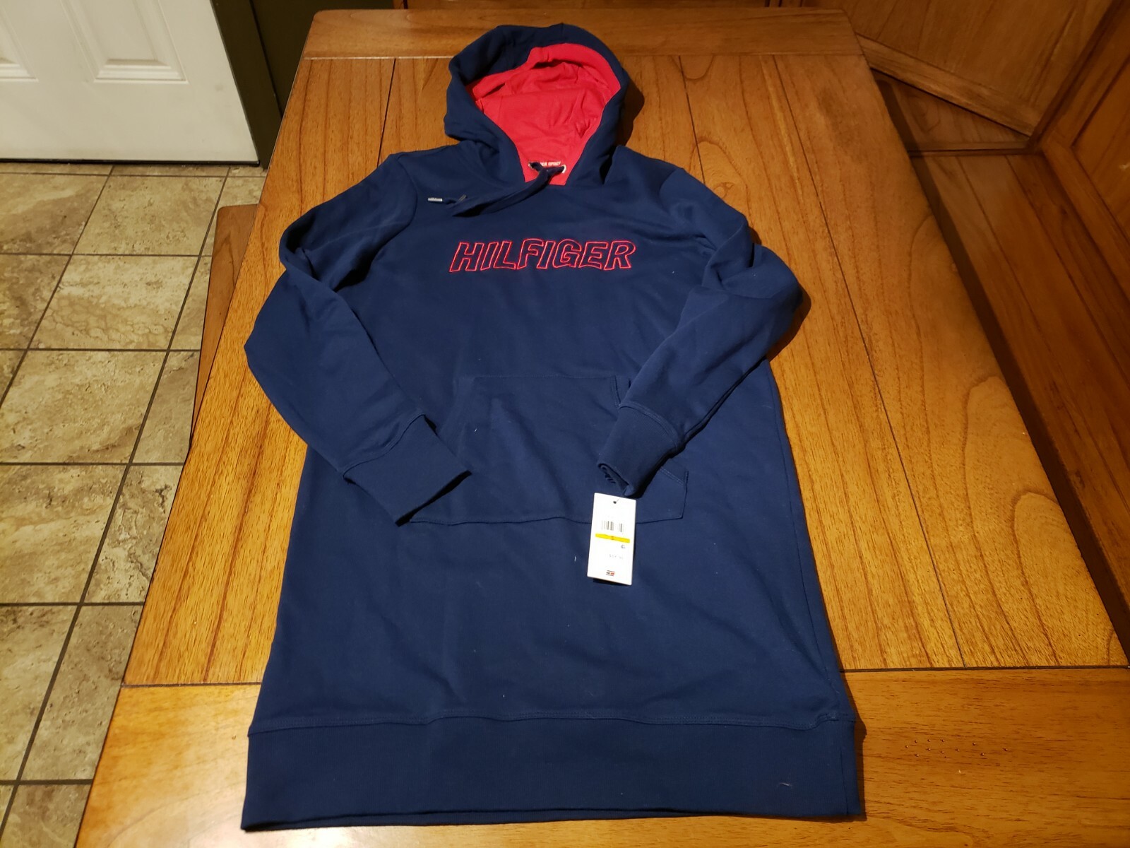 STITCHED Logo Hoodie Sweatshirt Dress 