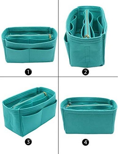 Felt Purse Bag Organizer Insert with zipper Bag Tote Assorted Sizes , Colors - Picture 58 of 61