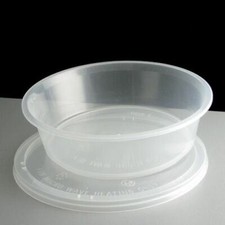 Satco T1100 Clear Round Plastic Container And Lid 840ml Storing/Freezing Foods