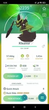 Pokemon Shiny Kleavor -TRADE 1 mill Dust Unregistered Shiny Kleavor -Description