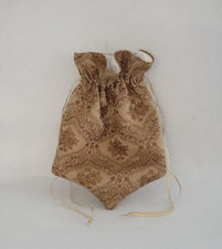 Medieval Renaissance Cosplay Fairy Elven Bown and Tan Drawstring Bag