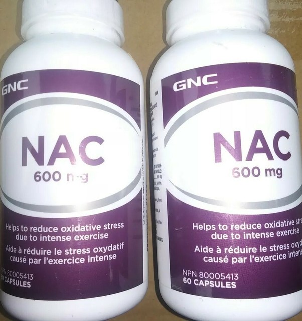 GNC NAC 600 MG Nacetyllcysteine 60 Capsules Antioxidant Exp 09/2022