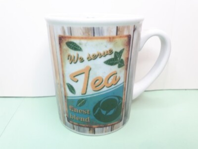 Cha Cult Fine Porcelain Tea Cup We Serve Tea Finest Blend Rustic Coffee Mug VG C