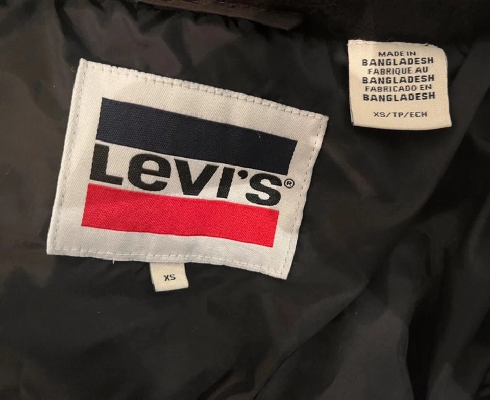 Chaqueta corta acolchada Levi's Quinn naranja talla S del Reino Unido - nueva con etiquetas Foto 2 de 4