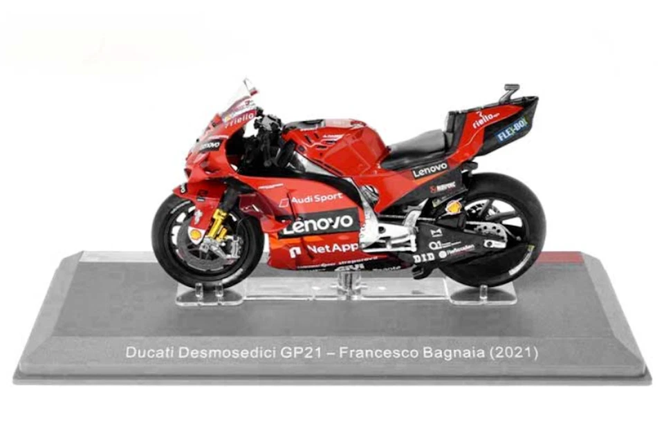 ☆ DUCATI DESMOSEDICI • MOTO GP 2021 • FRANCESCO BAGNAIA #63 Pecco (1:18) Altaya - Imagen 3 de 4