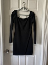 Nasty Gal Sheath Dress Long Sleeve Black Size 6