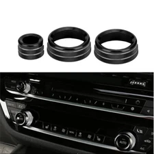 3pcs Black Aluminum Air Conditioner Volume Knob Ring Fits 14-20 F22 m235i