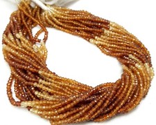 AAA Natural Hessonite Garnet Faceted Rondelle 4-5mm Gemstone Beads 13 Inch Long