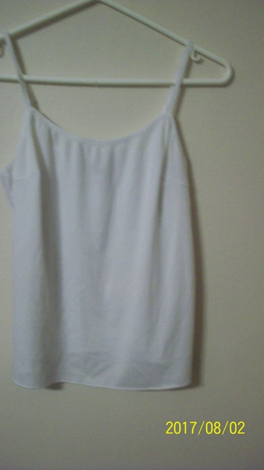 Jóvenes Niñas Grande Cami Blanco Sin Sujetador Let Spag. correas Jonathan Martin 23 pulgadas de largo Foto 3 de 4