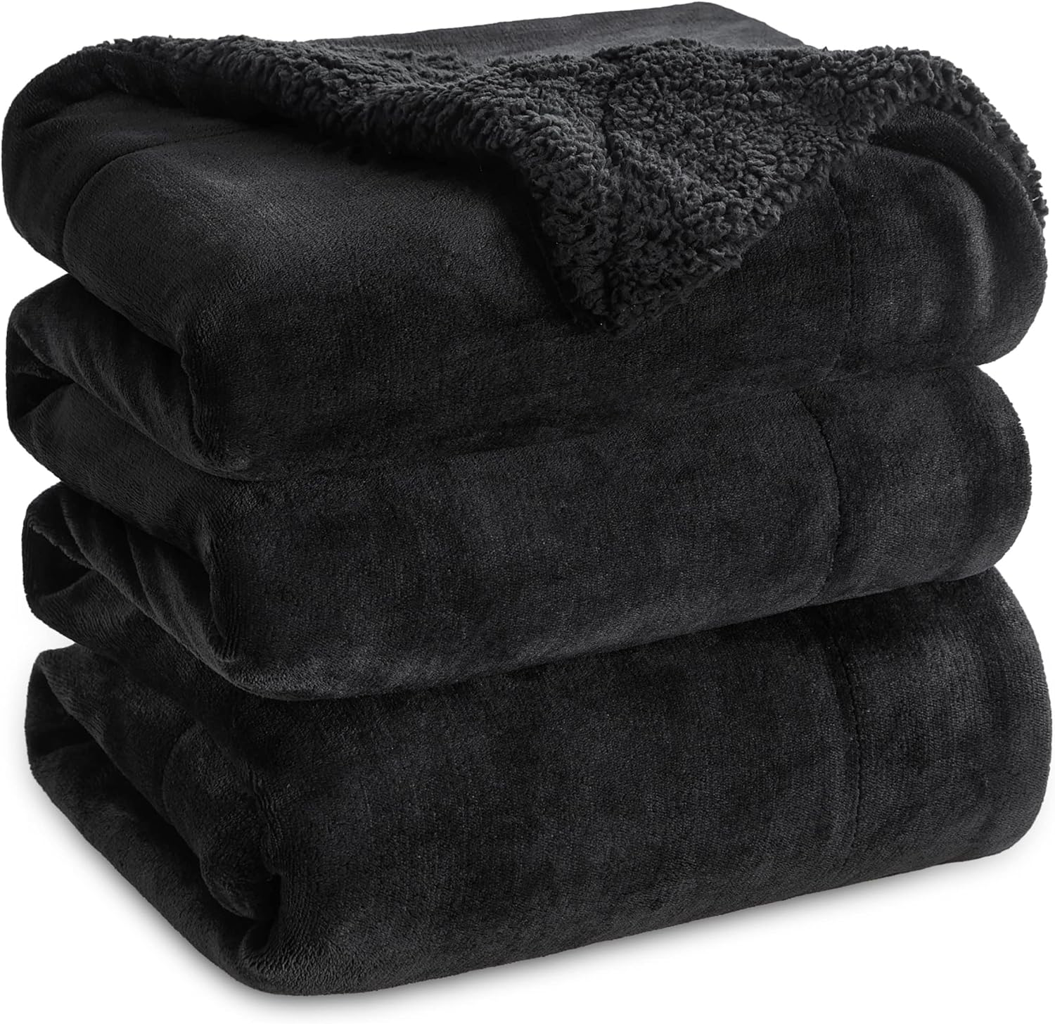 Queen Size Sherpa Fleece Blanket 90x90 Soft Warm Plush Winter Comfort