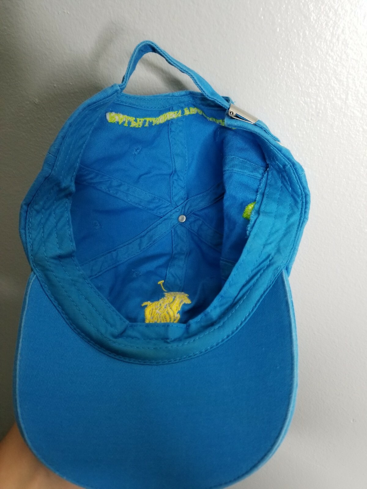 Cappello Polo Ralph Lauren Fragrances Strapback Big Pony Blu Ricamato #1