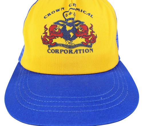 VTG 80s CROWN CHEMICAL CORPORATION Trucker CAP Snapback Mesh HAT Providence RI - Picture 2 of 3