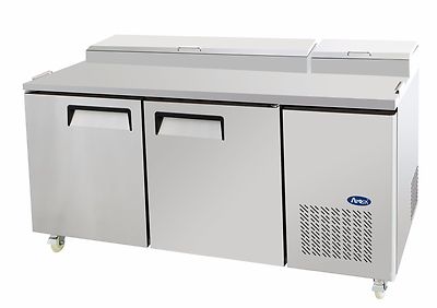 ATOSA MPF8202 STAINLESS STEEL PIZZA PREP TABLE 67'' REFRIGERATOR Free Liftgate