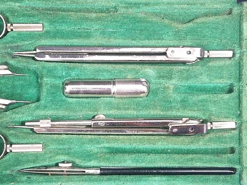 VINTAGE COMPASS GERMANY DRAFTING SET - Picture 9 of 12