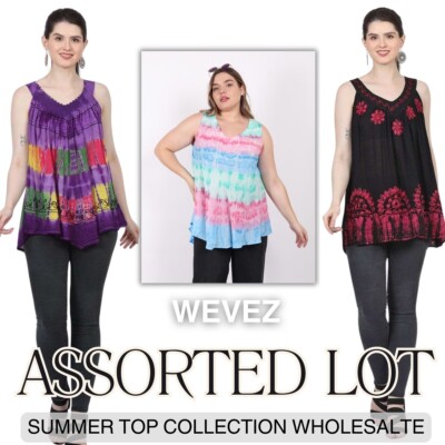 Summer Lot 10pcs Women tops Mixed New  Wholesale Sleeveless tops  Casual wear