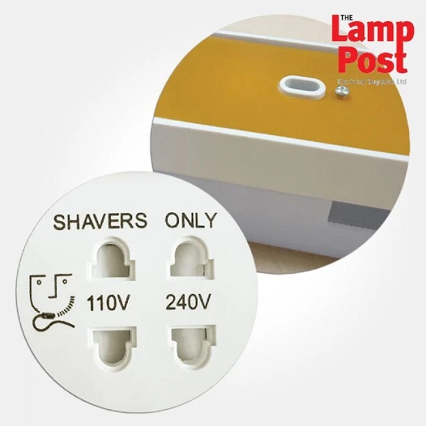Eterna LEDSHDVO LED Doble Voltaje LED Baño Tirador Cable Afeitadora Luz y Enchufe