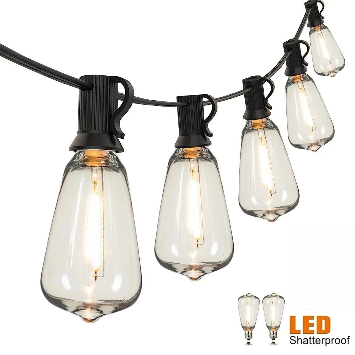 100 FT Outdoor String Lights Waterproof Patio Garden Light Shatterproof LED NEW
Opens in a new windo
