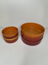 Vintage Tupperware Wonder Bowls Lot 3 1405  4 1286 Harvest Colors