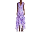 Amur Senora Printed High Low Gown MSRP $598