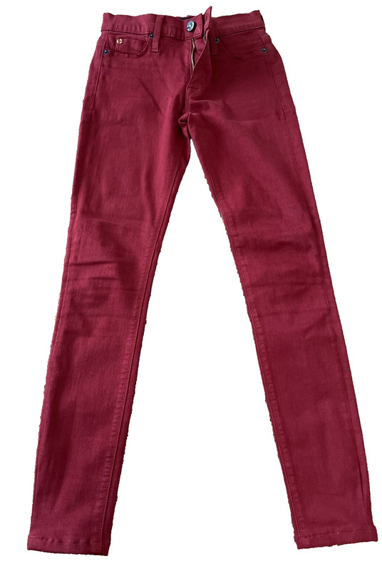 Hudson Womens Rusty Red color Skinny Jeans Size 24
