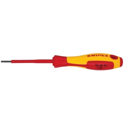 KNIPEX Tools 98 20 25 3/32-Inch Slotted Screwdriver, 3-Inch Insulated