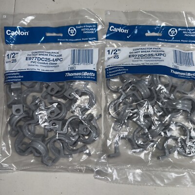 Set Of Two  Carlon Conduit Clamp Gray 1/2'' E977DC25-UPC