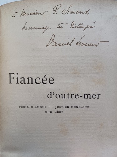 C1 FEMINISME Jeanne LOISEAU Lesueur FIANCEE OUTRE MER 1901 DEDICACE Envoi SIGNED