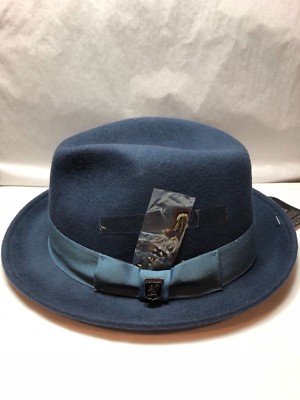  NEW WITH TAG STACY ADAMS MEN'S FEDORA SAW 621 SOFT WOOL FELT MIST SMALL