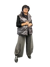 Sale 50% off  Carre Noir puffy vest  222098 brown animal print size XXL