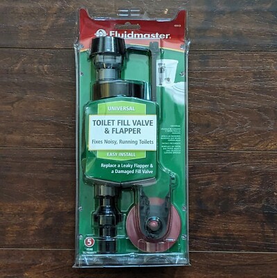 NEW Fluidmaster 400CR Universal Toilet Fill Valve & 2'' Toilet Flapper Repair Kit