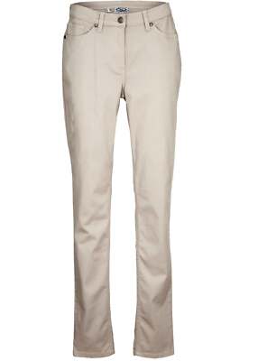 Neu Essential 5-Pocket Twillhose Gr. 42 Steingrau Damen Baumwoll-Hose Pants