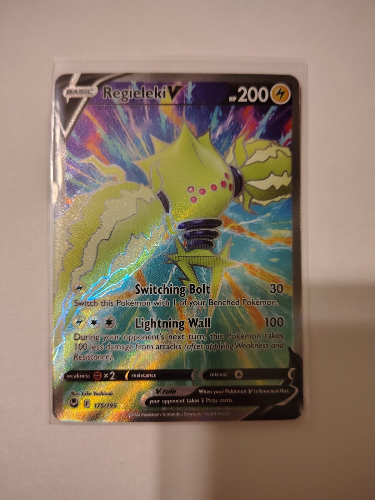 Regieleki V Pokemon Silver Tempest 175/195 Full Art Ultra Rare NM