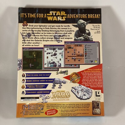 Pc - Star Wars Yoda Stories, pc 486 a výše (retro 1997) Test Big Box