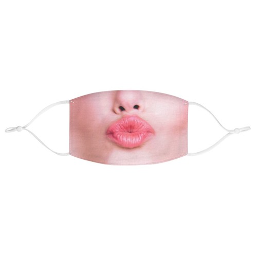 Woman Lips Kissy Face Kiss Pucker Halloween Sexy Fabric Face Mask - Picture 6 of 6
