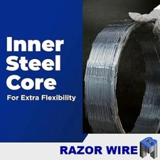 Razor Wire Galvanized Steel 18" 5 Coils 250 Ft Per Roll CBT-65