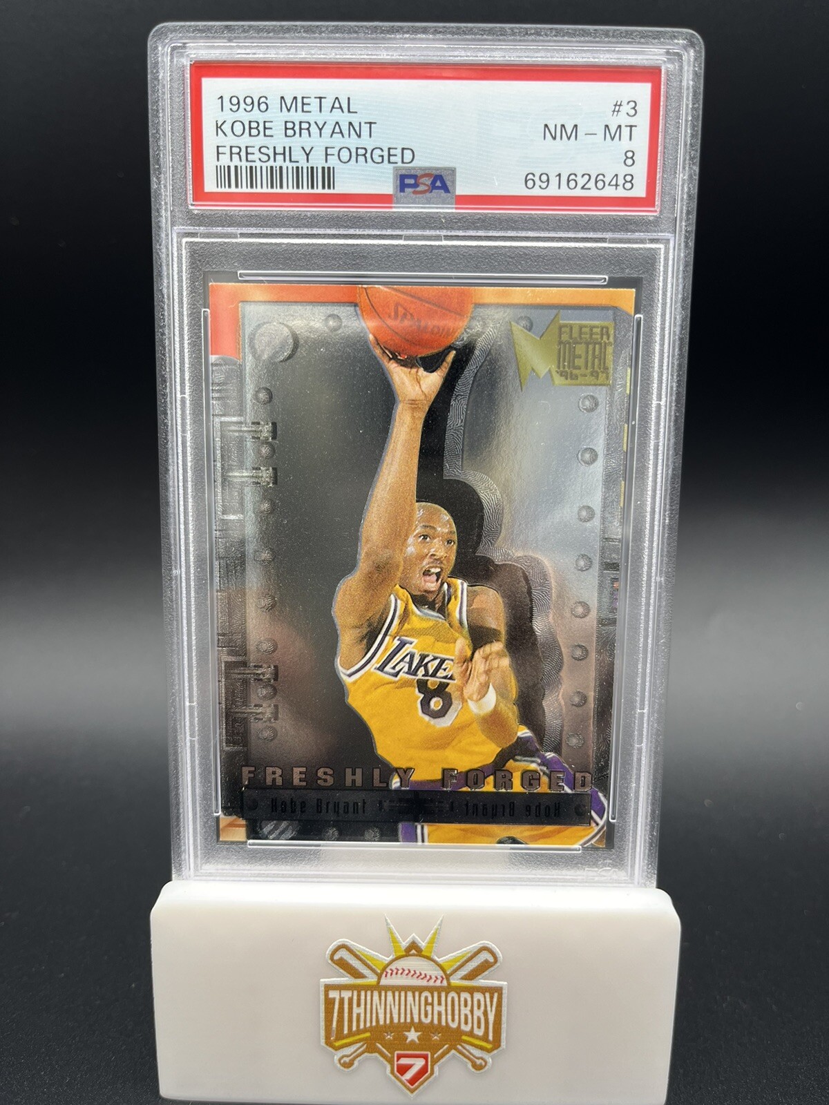 Kobe Bryant 1996-97 Metal Freshly Forged #3 PSA 8 NM - Mint Rookie RC Rare SSP
