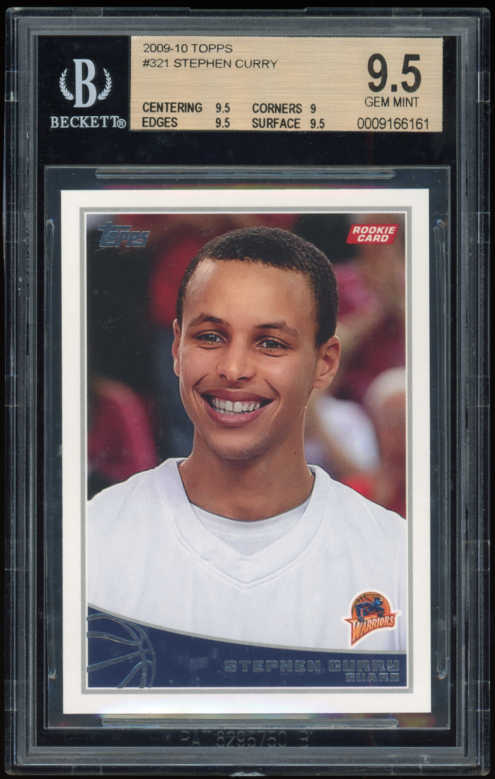 2009-10 Topps Stephen Curry Rookie RC #321 BGS 9.5 Gem Mint