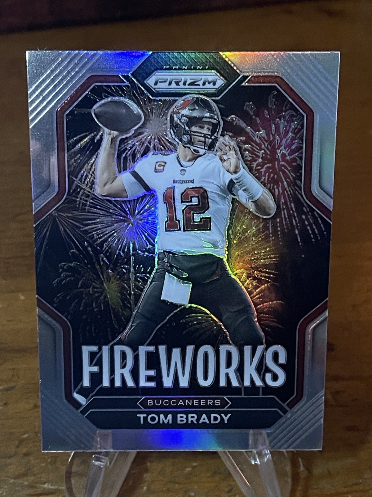 2022 Panini Prizm Football Tom Brady Fireworks 🔥Silver 🔥Prizm SP Buccaneers
