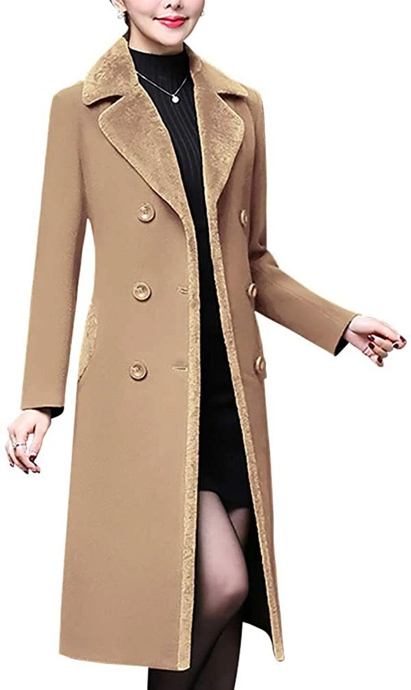 Camel pea store coat womens