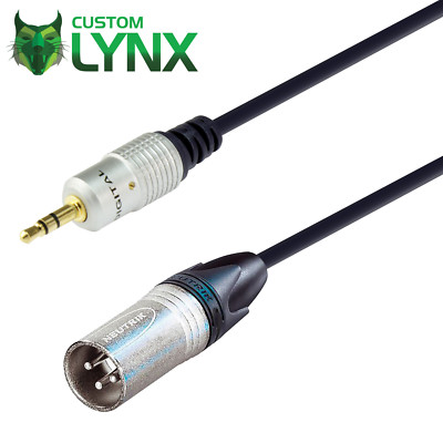 Neutrik Stereo 3,5mm TRS Klinke auf Stecker XLR Kabel. Unsymmetrisches Mono. iPad zu Mixer
