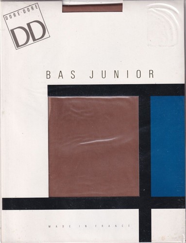 Bas Nylon Mousse Doré Doré DD Balastic 20 - Zibeline Taille 2 - Vintage France Sans Couture