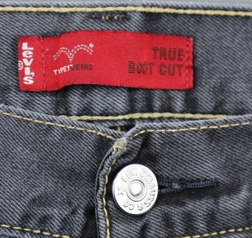 Vintage Men's 2003 Levi's Type 1 Jeans True Boot Black Size 36x32 (Msr 36x29) - Picture 4 of 11