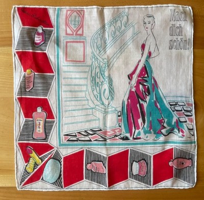 Vintage Helena Rubinstein Taschentuch 30 x 30 cm Mach dich schön